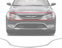 Front Grille Molding Chrome Plastic Direct Replacement Compatible With 2015-2017 Chrysler 200 CH1210119 68202984AB