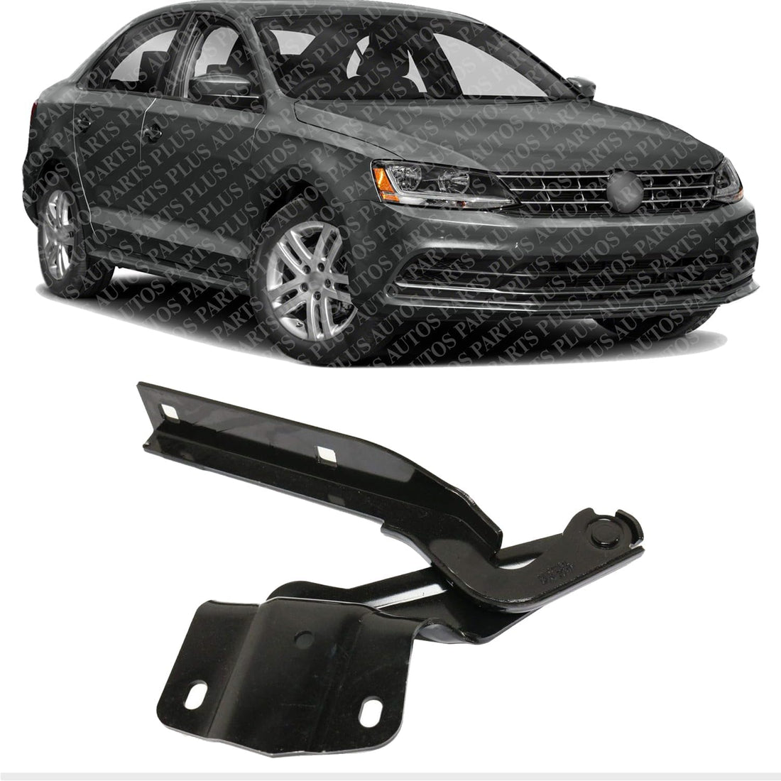 Front Hood Hinge Steel Right Passenger Side Direct Replacement Compatible With 2011-2018 Volkswagen Jetta VW1236113 5C6823302A