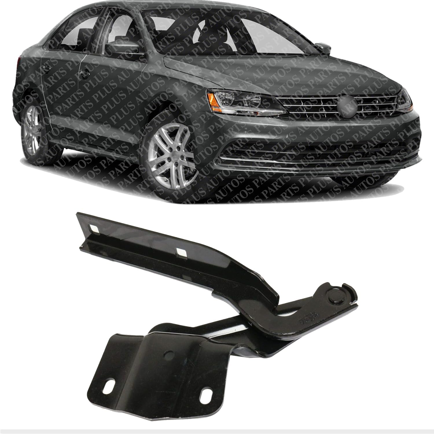 Front Hood Hinge Steel Right Passenger Side Direct Replacement Compatible With 2011-2018 Volkswagen Jetta VW1236113 5C6823302A