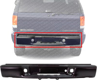 Step Bumper Face Bar & Pad Without Mounting Bracket Primed Direct Replacement Compatible With 1998-2005 GMC Jimmy GM1101107 GM1100107