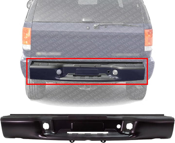 Step Bumper Face Bar & Pad Without Mounting Bracket Primed Direct Replacement Compatible With 1998-2005 GMC Jimmy GM1101107 GM1100107