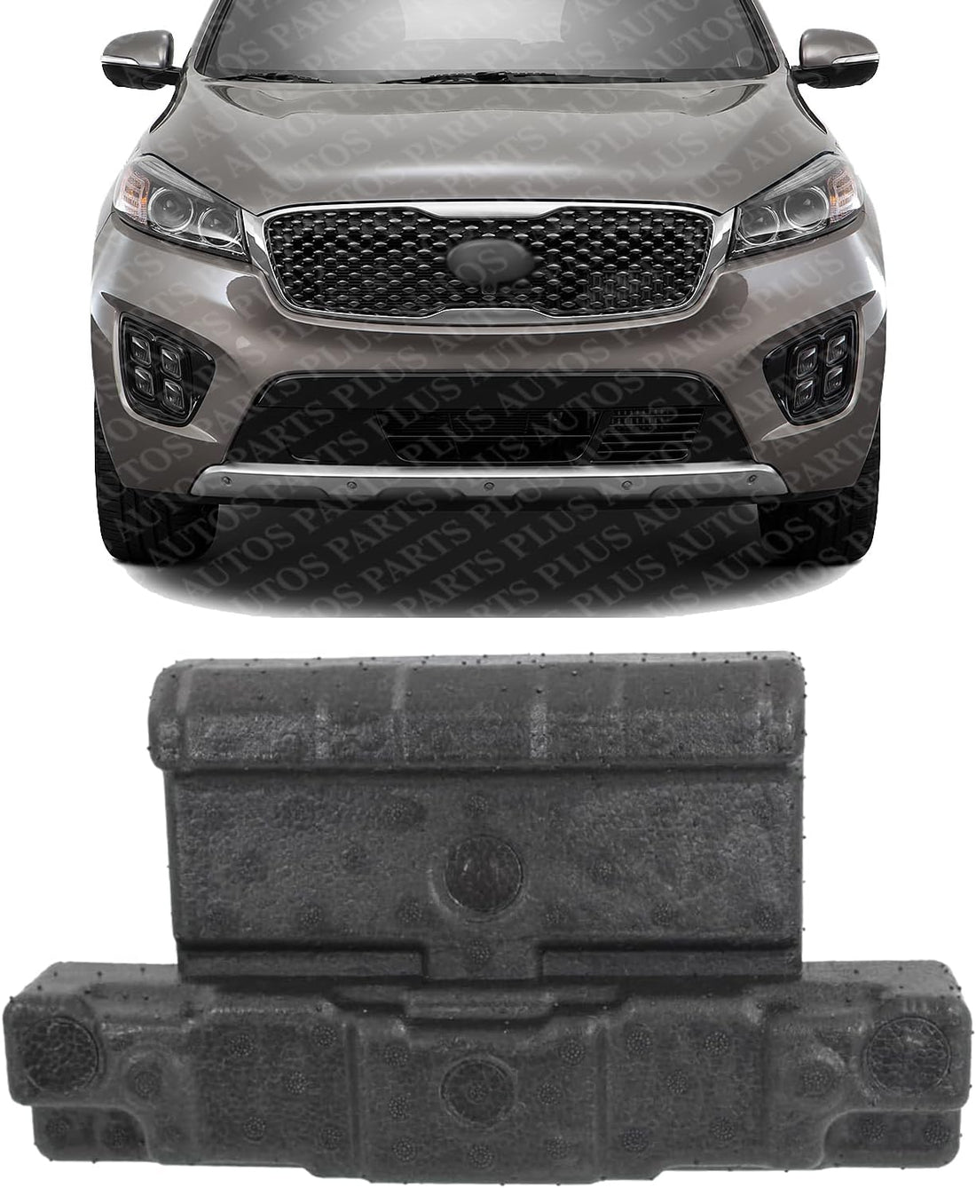 Front Bumper Impact Absorber Direct Replacement Compatible With 2016-2018 Kia Sorento KI1070154 86520C6200