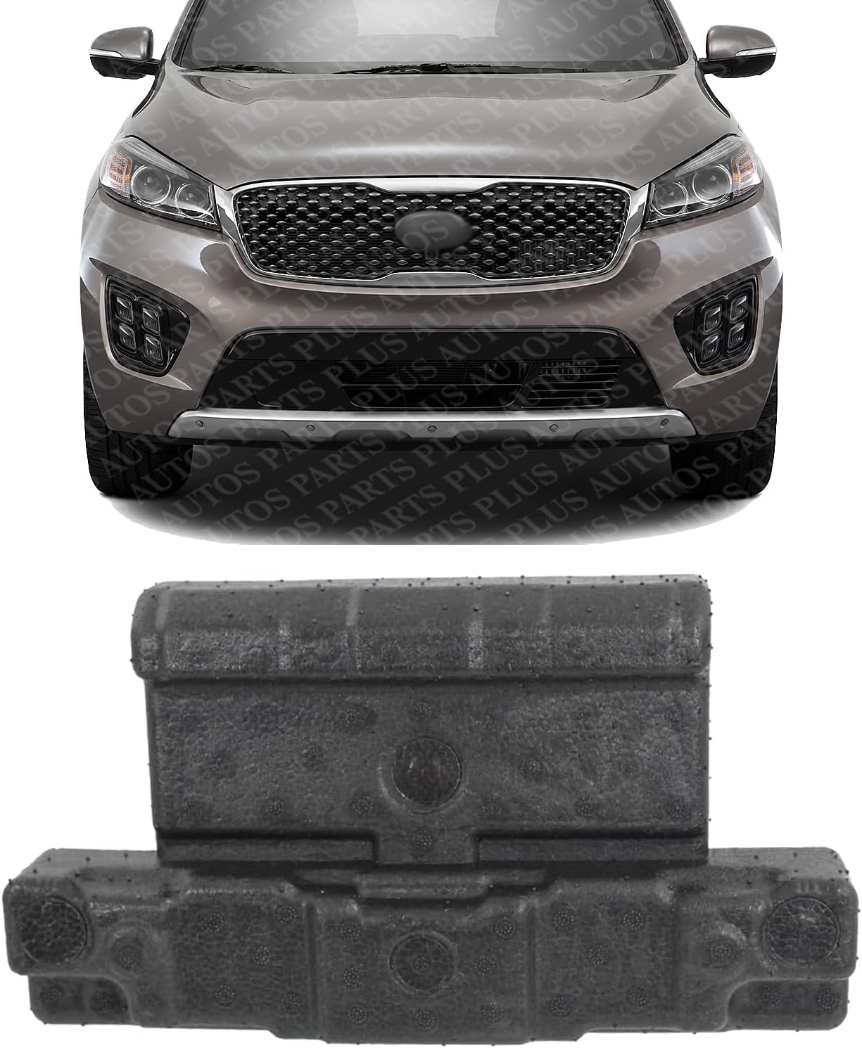 Front Bumper Impact Absorber Direct Replacement Compatible With 2016-2018 Kia Sorento KI1070154 86520C6200