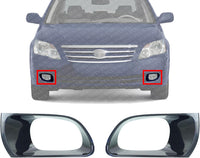 Set Of 2 Front Fog Light Molding Primed Left Driver & Right Passenger Side Direct Replacement Compatible With 2005-2007 Toyota Avalon TO1038122 TO1039122 52127AC901 52129AC901