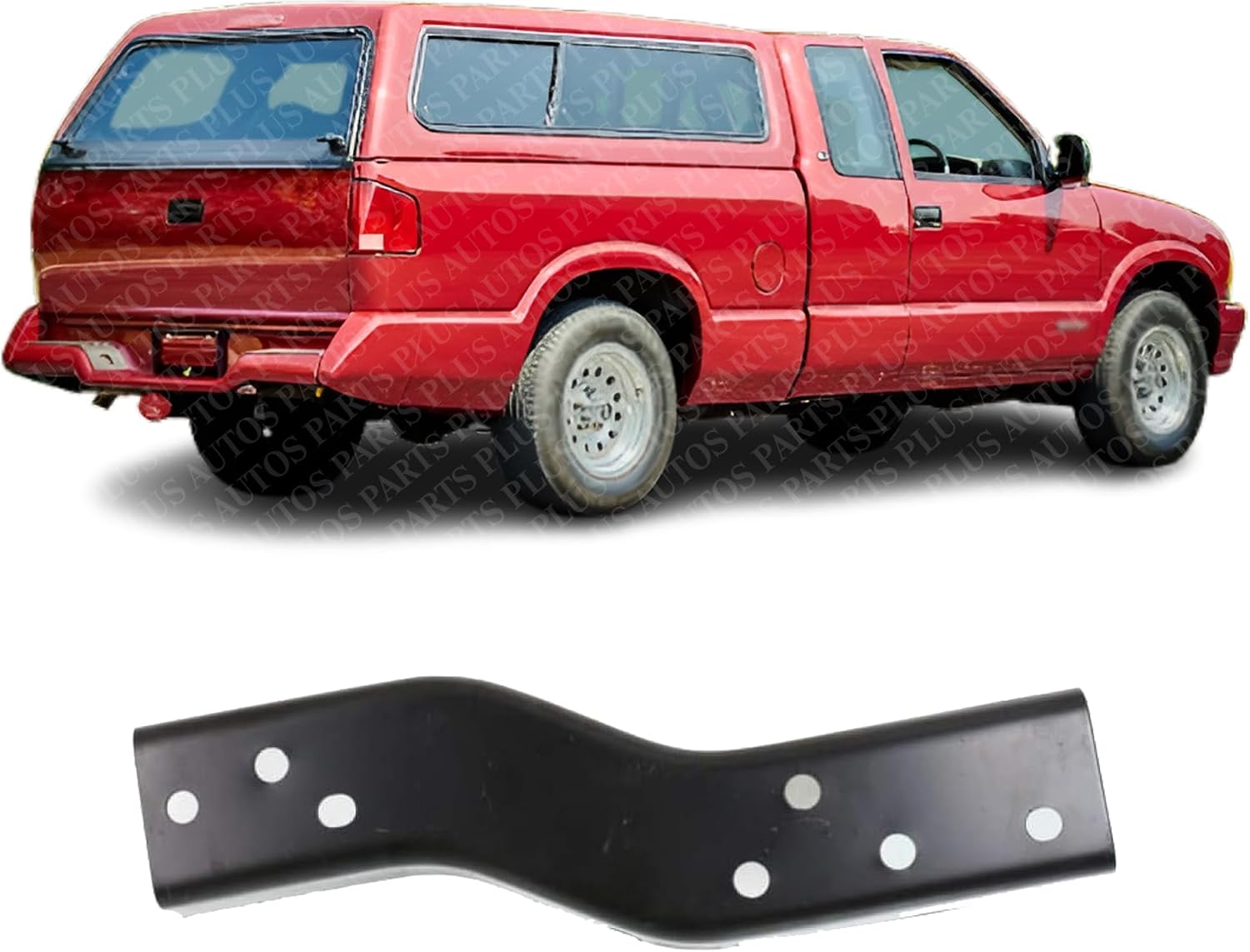 Rear Bumper Fleetside Outer Bracket Steel Right Passenger Side Direct Replacement Compatible With 1994-1997 Chevrolet S10 Pickup GM1167112 15647614