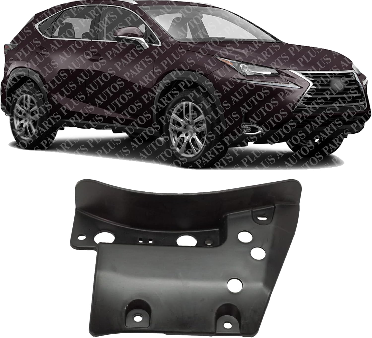 Front Section Fender Liner Right Passenger Side Direct Replacement Compatible With 2015-2021 Lexus NX200t / NX300 / NX300h LX1251118 5389578011