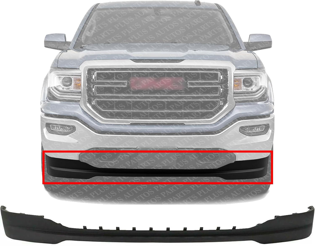 Front Bumper Lower Valance Air Deflector Textured Direct Replacement Compatible With 2016-2018 GMC Sierra 1500 GM1092251 23381985