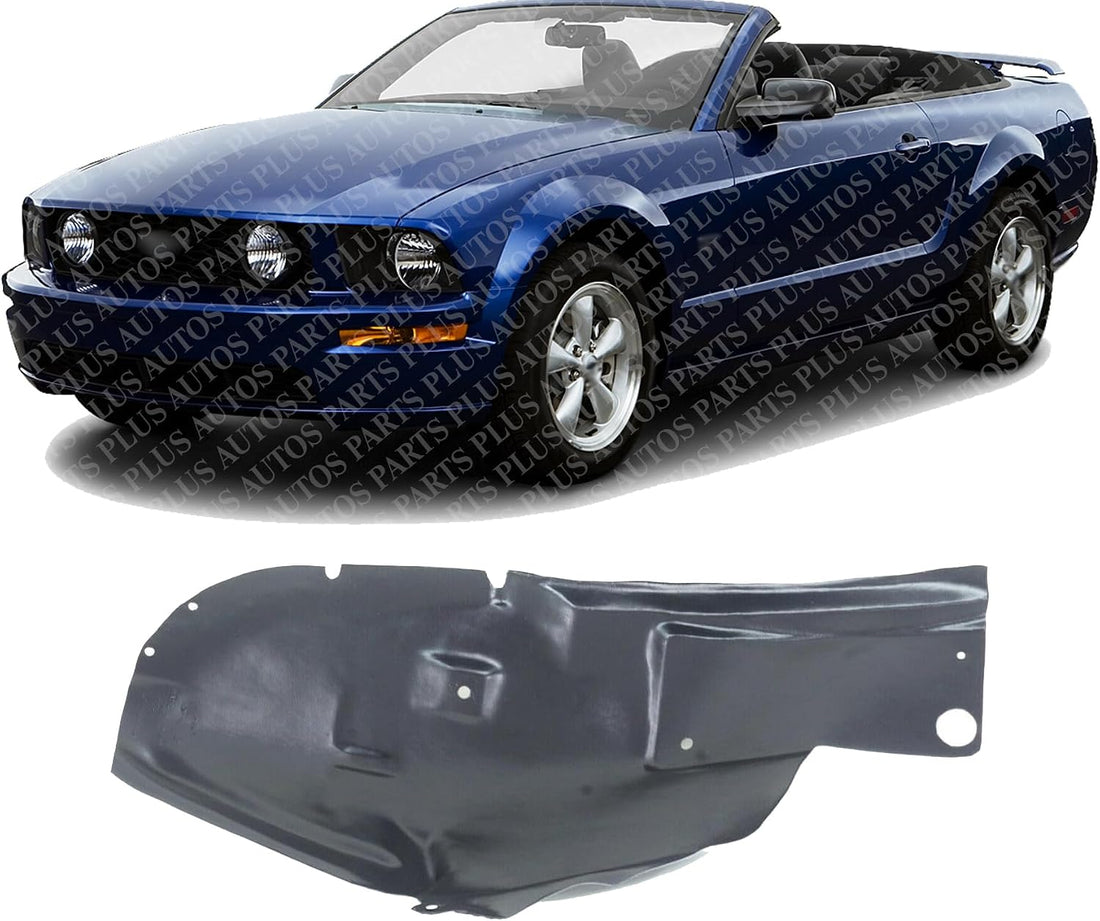 Front Section Fender Liner Left Driver Side Direct Replacement Compatible With 2005-2009 Ford Mustang FO1250128 5R3Z16103AA