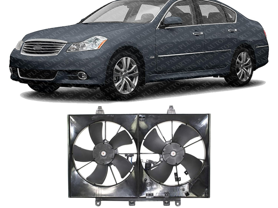 Front Dual Fan Assembly Direct Replacement Compatible with 2006-2008 Infiniti M35 / 2006-2010 M45 IN3115105 21481EH11B B1481EH11B