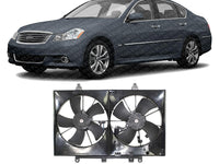 Front Dual Fan Assembly Direct Replacement Compatible with 2006-2008 Infiniti M35 / 2006-2010 M45 IN3115105 21481EH11B B1481EH11B