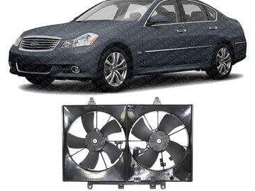 Front Dual Fan Assembly Direct Replacement Compatible with 2006-2008 Infiniti M35 / 2006-2010 M45 IN3115105 21481EH11B B1481EH11B