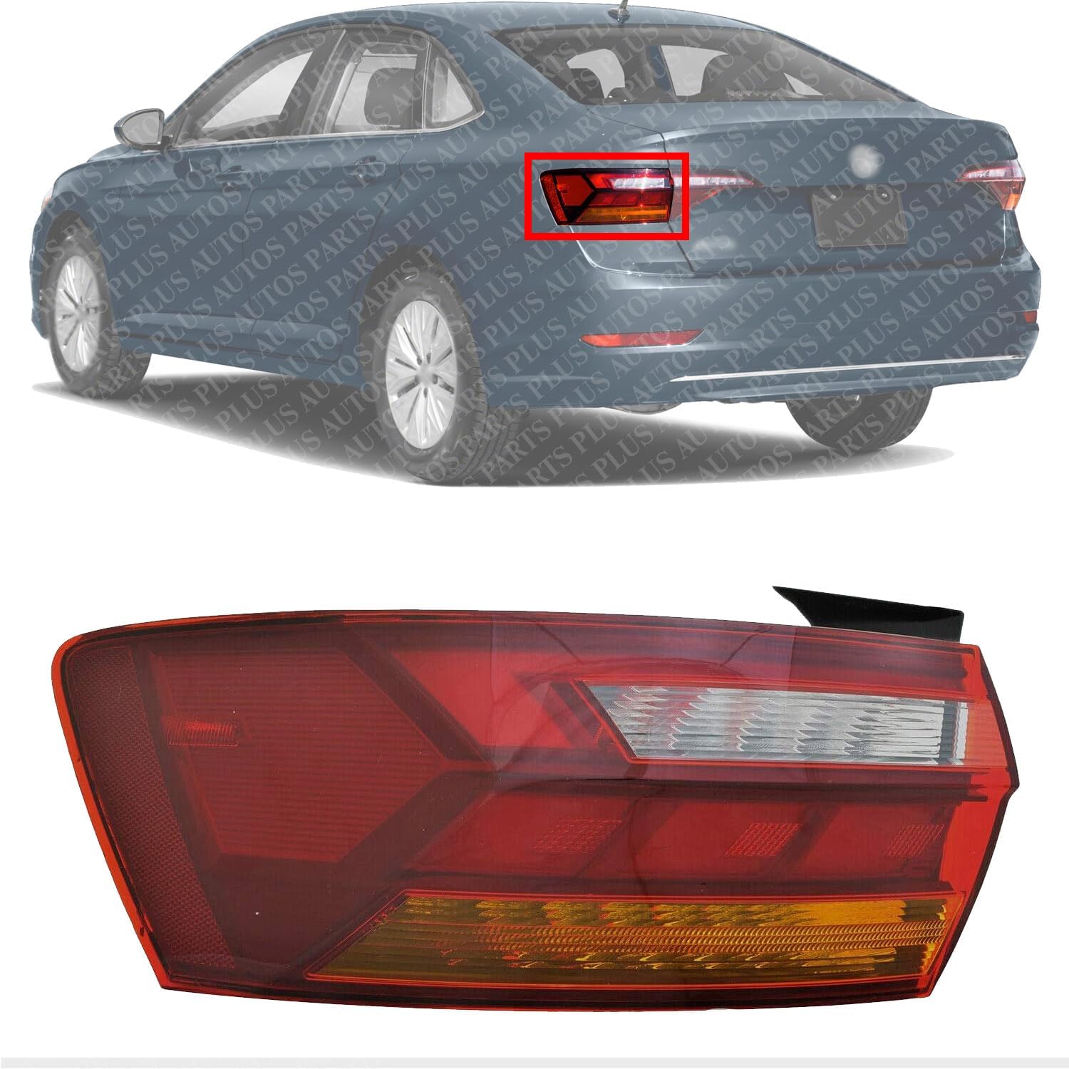 Tail Light Left Driver Side Direct Replacement Compatible With 2019 Volkswagen Jetta VW2804128 17A945095A