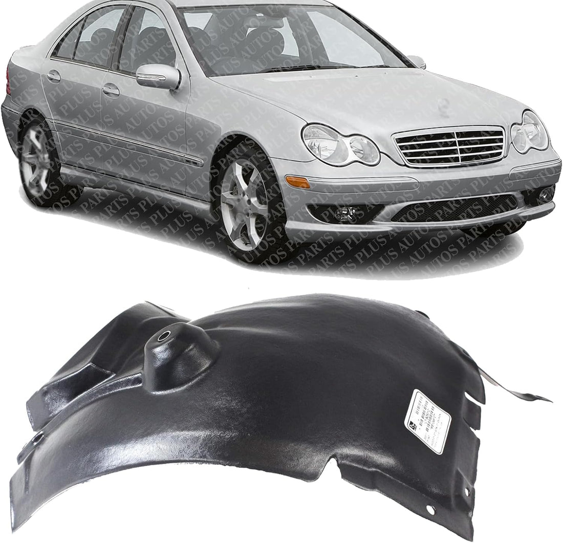 Front Upper Section Fender Liner Right Passenger Side Direct Replacement Compatible With 2001-2007 Mercedes Benz C-Class MB1249107 2038840622