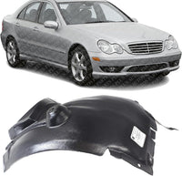Front Upper Section Fender Liner Right Passenger Side Direct Replacement Compatible With 2001-2007 Mercedes Benz C-Class MB1249107 2038840622