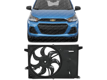 Front Radiator Fan Assembly Direct Replacement Compatible with 2016-2022 Chevrolet Spark GM3115271 42426778