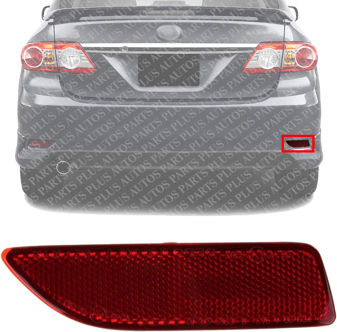 Rear Bumper Reflector Right Passenger Side Direct Replacement Compatible With 2011-2013 Toyota Corolla ‎‎‎‎TO1185102 8192002030