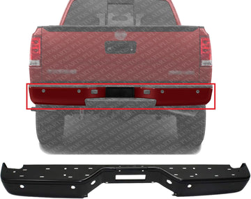 Rear Bumper Face Bar Only Primed Steel Direct Replacement Compatible With 2007-2015 Nissan Titan REPN760304 850309FM0B-PFM 850309FM0G