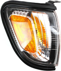 Set Of 2 Front Corner Lights Assembly With Black Trim Right Passenger & Left Driver Side Direct Replacement Compatible With 2001-2004 Toyota Tacoma TO2521163 TO2520163 8161004090C0