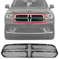 Front Grille Insert Textured With Chrome Trim Direct Replacement Compatible With 2014-2020 Dodge Durango CH1202104 5113713AB