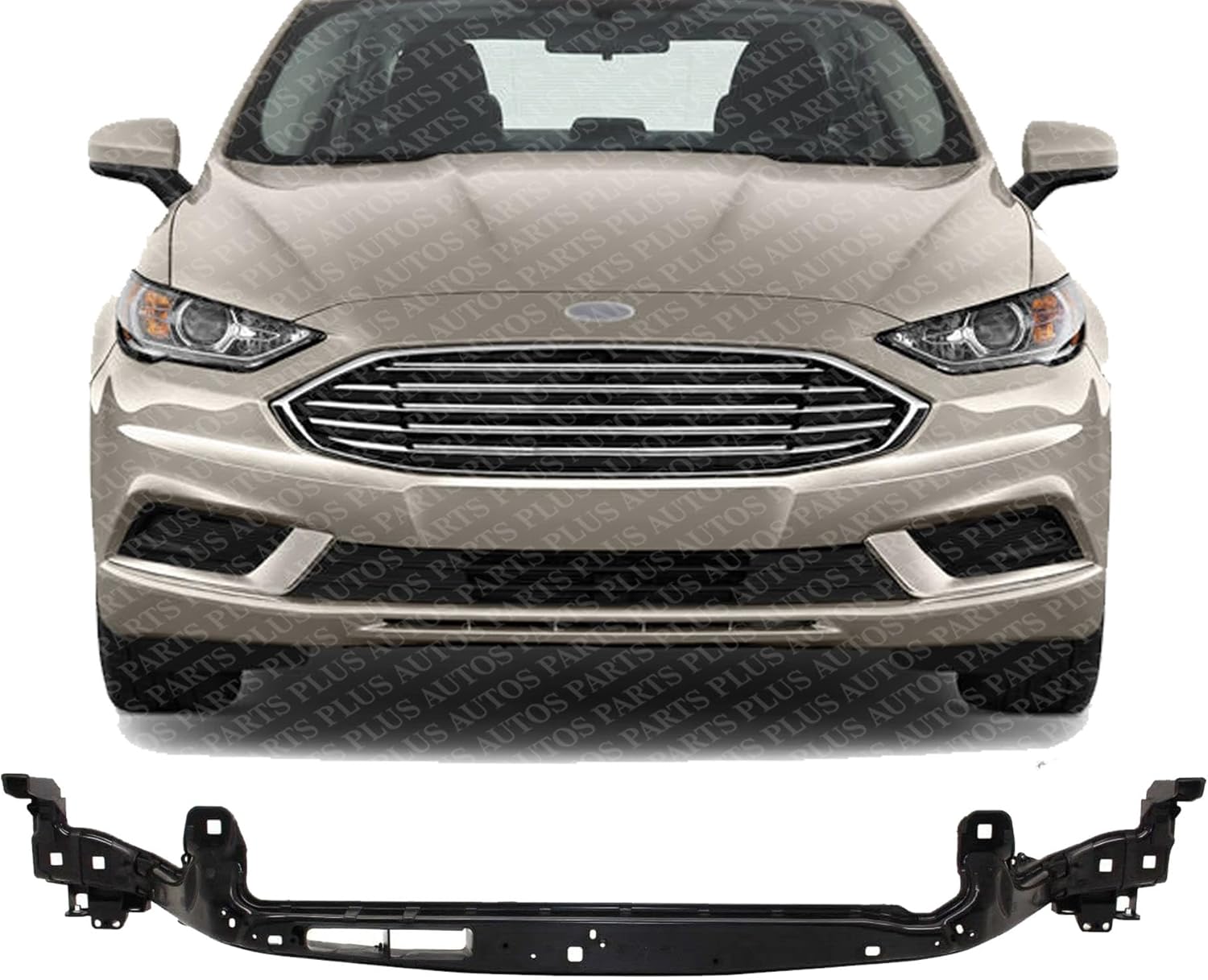 Front Radiator Upper Reinforcement Tie Bar Plastic With Steel Direct Replacement Compatible With 2017-2020 Ford Fusion FO1225247 HP5Z8A284B