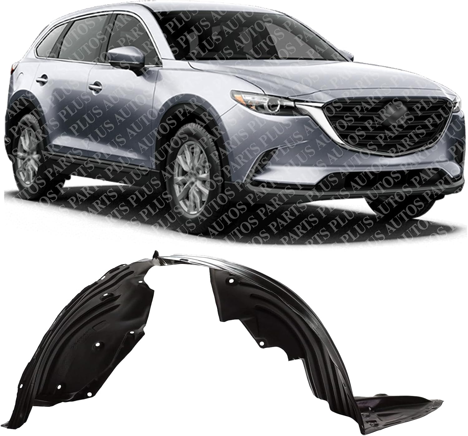 Front Fender Liner Right Passenger Side Direct Replacement Compatible With 2016-2023 Mazda CX-9 MA1249150 TK4856130B TK4856130A
