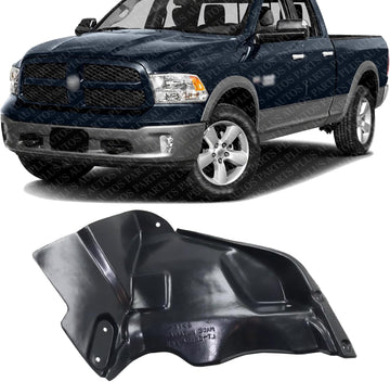 Front Section Fender Liner Left Driver Side Direct Replacement Compatible With 2015-2024 Ram 1500 CH1248192 68251641AB