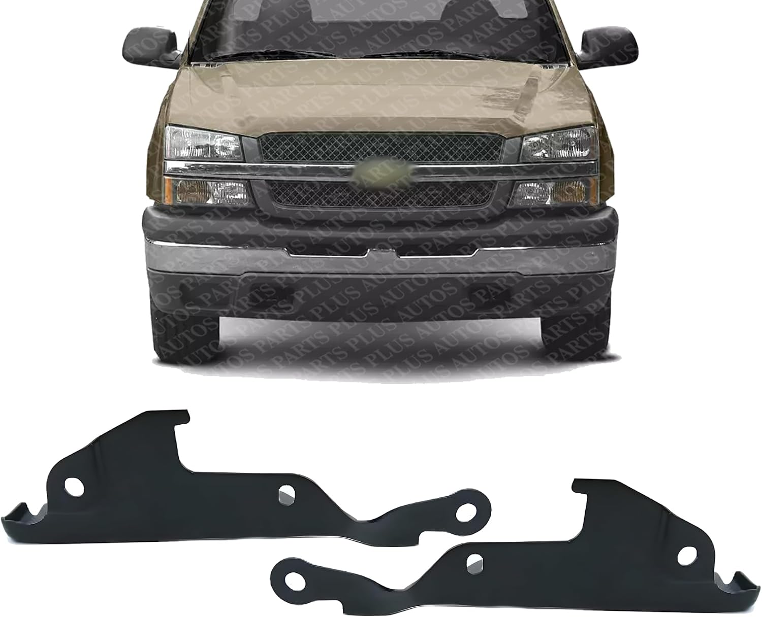 Set of 2 Front Hood Hinges Steel Right Passenger & Left Driver Side Direct Replacement Compatible with 1999-2006 Chevrolet Silverado GM1236110 GM1236109 12472770 12472769