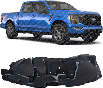 Front Fender Liner Right Passenger Side Direct Replacement Compatible With 2021-2023 Ford F-150 FO1249210 ML3Z16102D
