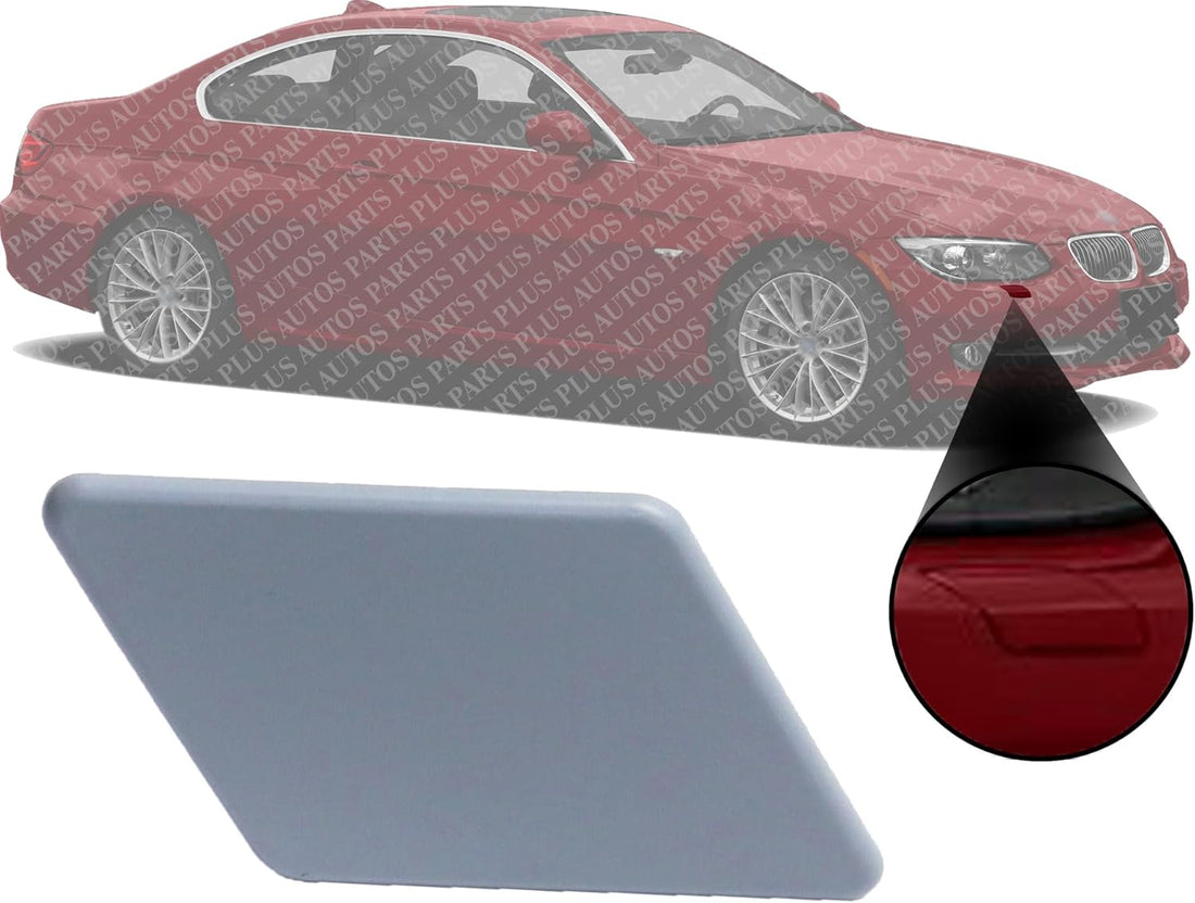 Front Head Light Washer Cover Primed Right Passenger Side Direct Replacement Compatible with 2009-2012 BMW 3-Series BM1049114 61677211210