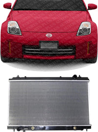 Front Radiator Aluminum Core Direct Replacement Compatible With 2007-2009 Nissan 350Z NI3010214 21410EV00A