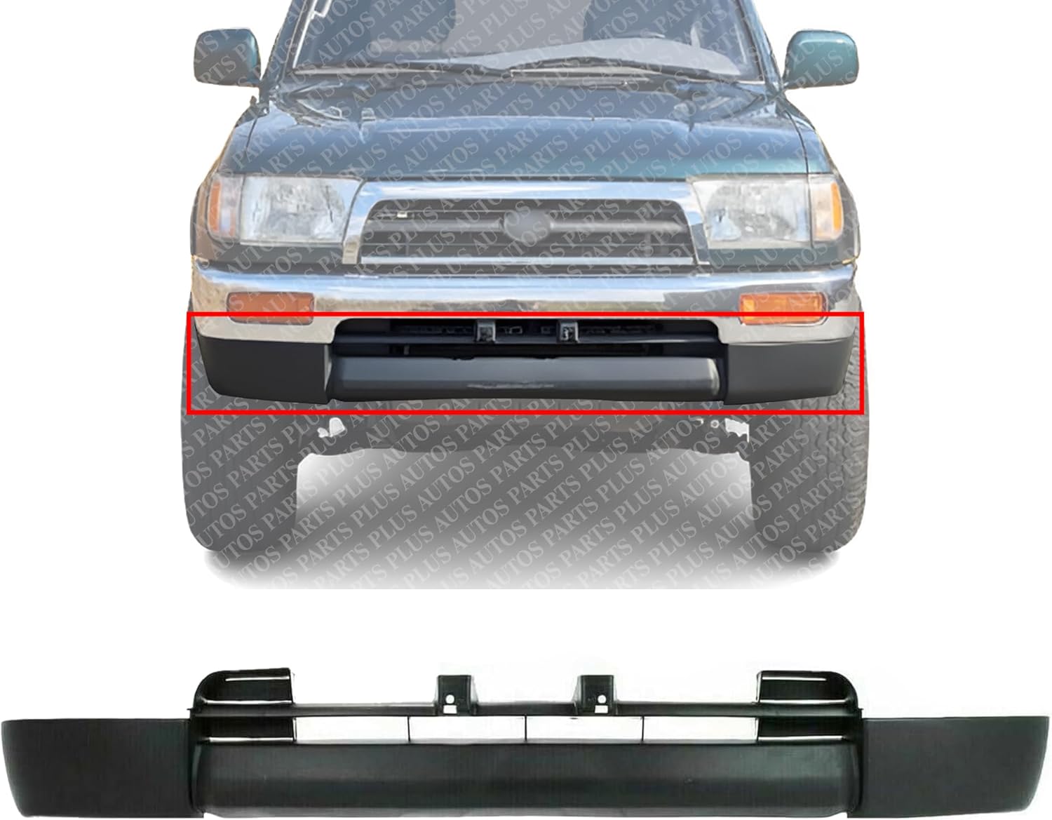AUTOS PARTS PLUS Front Bumper Lower Valance Panel Primed Plastic Direct Replacement Compatible With Toyota 4Runner 1996-1998 TO1095174 5391135909