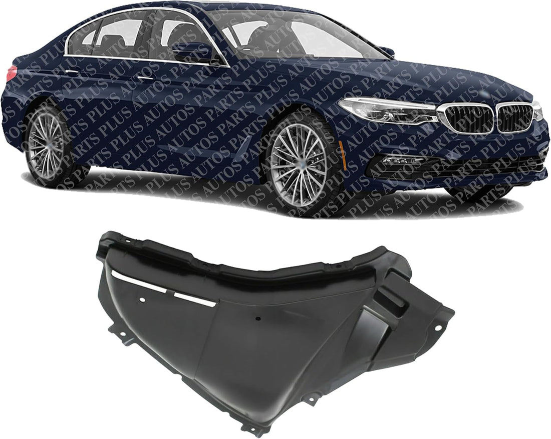 Front Section Fender Liner Right Passenger Side Direct Replacement Compatible With 2017-2020 BMW 5-Series BM1251133 51718060032