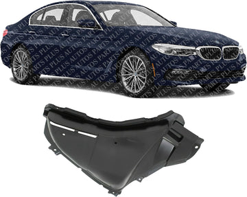 Front Section Fender Liner Right Passenger Side Direct Replacement Compatible With 2017-2020 BMW 5-Series BM1251133 51718060032