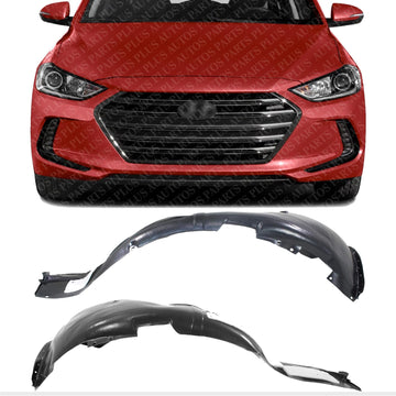 Set Of 2 Front Fender Liner Left Driver & Right Passenger Side Direct Replacement Compatible With 2017-2018 Hyundai Elantra HY1249161 HY1249159 HY1248161 86811F3000 86812F3000