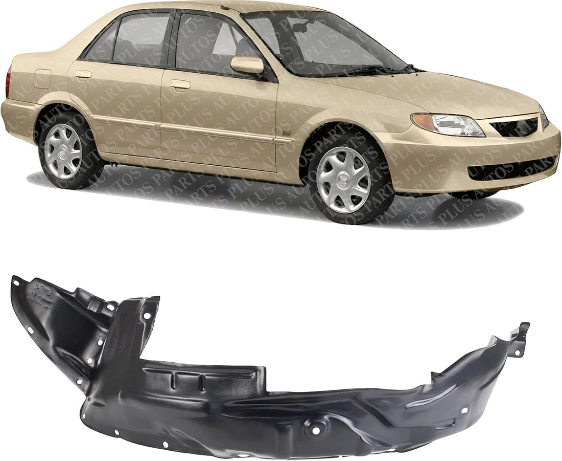 Front Fender Liner Right Passenger Side Direct Replacement Compatible With 2001-2003 Mazda Protege MA1249112 B30D56131A