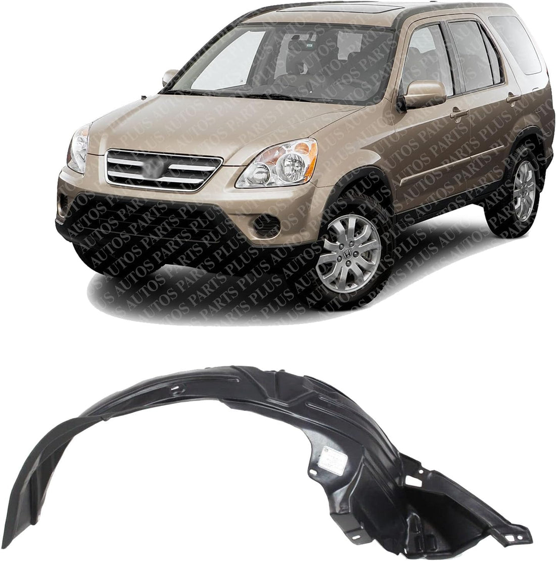Front Fender Liner Left Driver Side Direct Replacement Compatible with 2002-2006 Honda CR-V HO1248116 74150S9A000