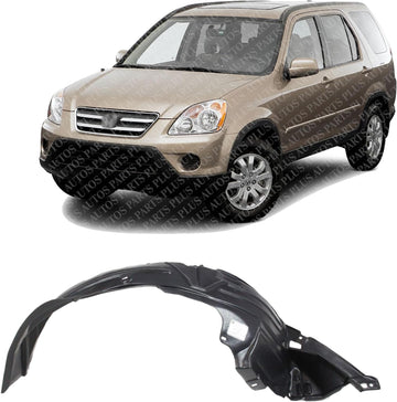 Front Fender Liner Left Driver Side Direct Replacement Compatible with 2002-2006 Honda CR-V HO1248116 74150S9A000