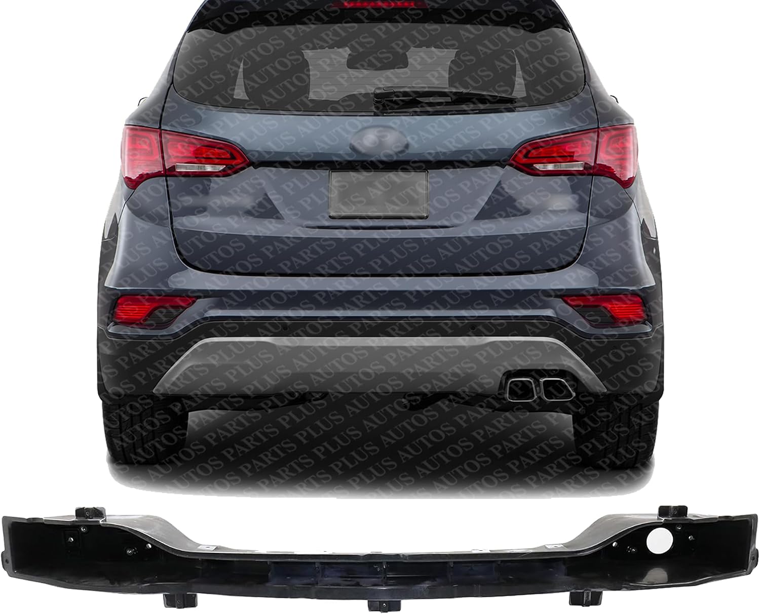 Rear Bumper Reinforcement Fiberglass Direct Replacement Compatible With 2017-2018 Hyundai Santa Fe Sport HY1106177 866314Z500