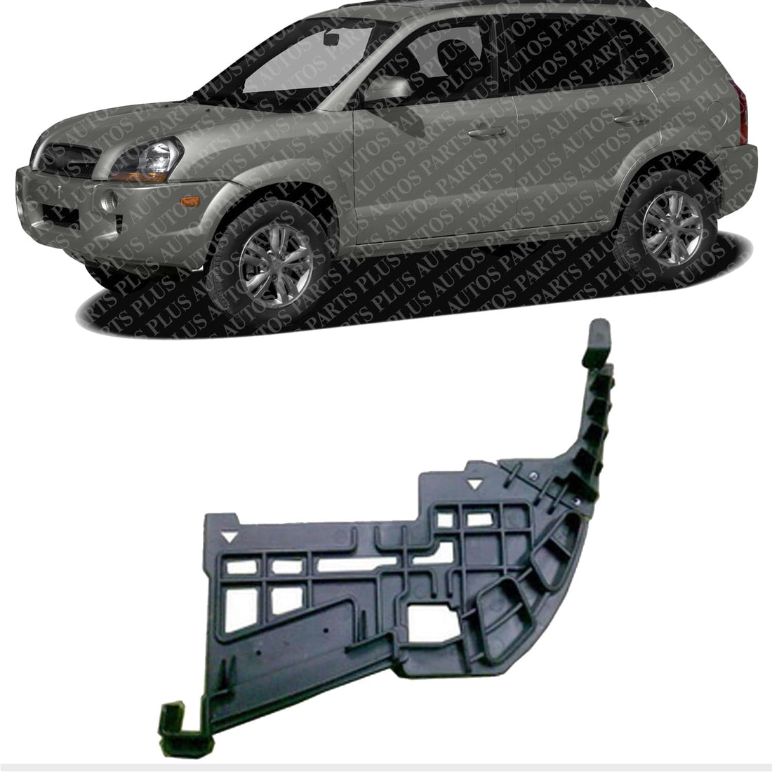 Front Bumper Face Bar Bracket Left Driver Side Direct Replacement Compatible With 2005-2009 Hyundai Tucson HY1066111 865932E000