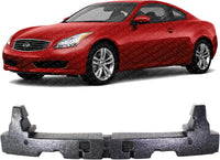 Front Bumper Impact Absorber Direct Replacement Compatible With 2008-2013 Infiniti G37 / 2014-2015 Q60 IN1070111 62090JL00A