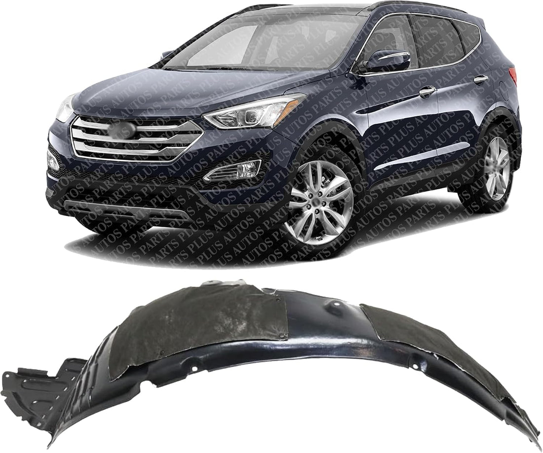 Front Fender Liner Left Driver Side Direct Replacement Compatible With 2013-2016 Hyundai Santa Fe HY1248129 86811B8000