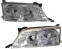 Set Of 2 Front Headlights Assembly Right Passenger & Left Driver Side Direct Replacement Compatible With 1998-1999 Toyota Avalon TO2502126 TO2503126 81150AC010 81110AC010