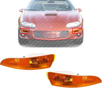 AUTOS PARTS PLUS Front Turn Signal Lights Left Driver & Right Passenger Side Direct Replacement Compatible With 1993-2002 Chevrolet Camaro GM2521146 GM2520146 5978552 5978551