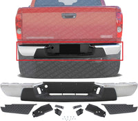 Step Bumper Assembly Chrome Steel Without Extreme And Towing Package Direct Replacement Compatible With 2004-2007 Chevrolet Colorado/GMC Canyon GM1103145