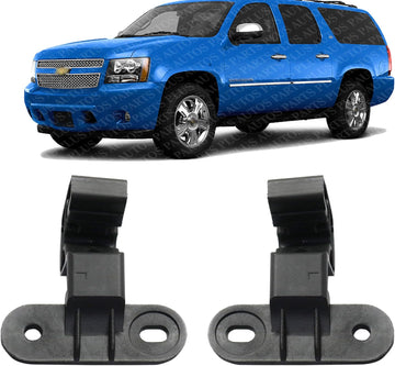 Set of 2 Front Head Light Bracket Left Driver & Right Passenger Side Direct Replacement Compatible with 2007-2014 Chevrolet Suburban / Escalade / GMC Yukon GM2509117 GM2508117