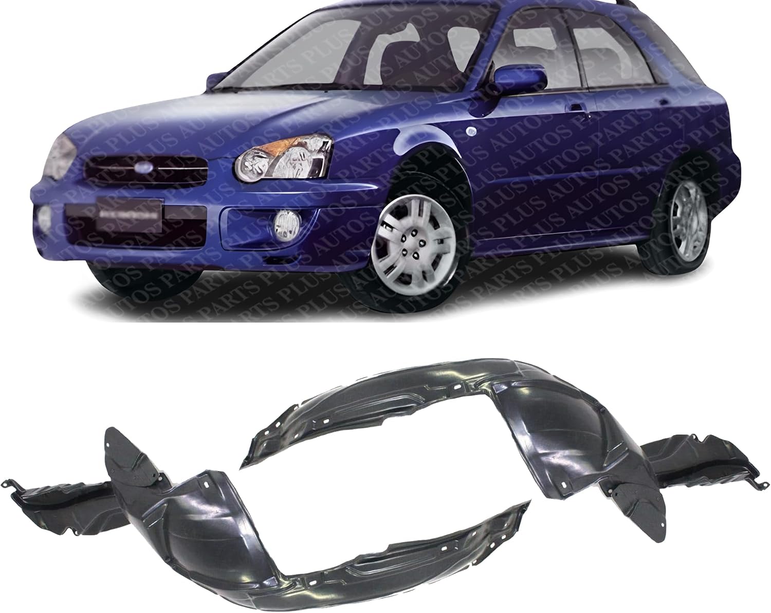 Set Of 2 Front Fender Liner Right Passenger & Left Driver Side Direct Replacement Compatible With 2004-2005 Subaru Impreza SU1250101 SU1251101 59110FE041 59110FE051