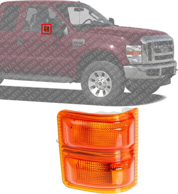 Front Mirror Turn Signal Light Right passenger Side With Towing Package Direct Replacement Compatible With 2008-2016 Ford F-Series Super Duty FO2570102 7C3Z13776B-PFM 7C3Z13776A
