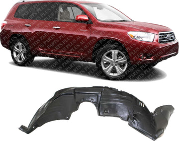 Front Fender Liner Vacuum Form Plastic Right Passenger Side Direct Replacement Compatible With 2008-2010 Toyota Highlander TO1249150 538050E040