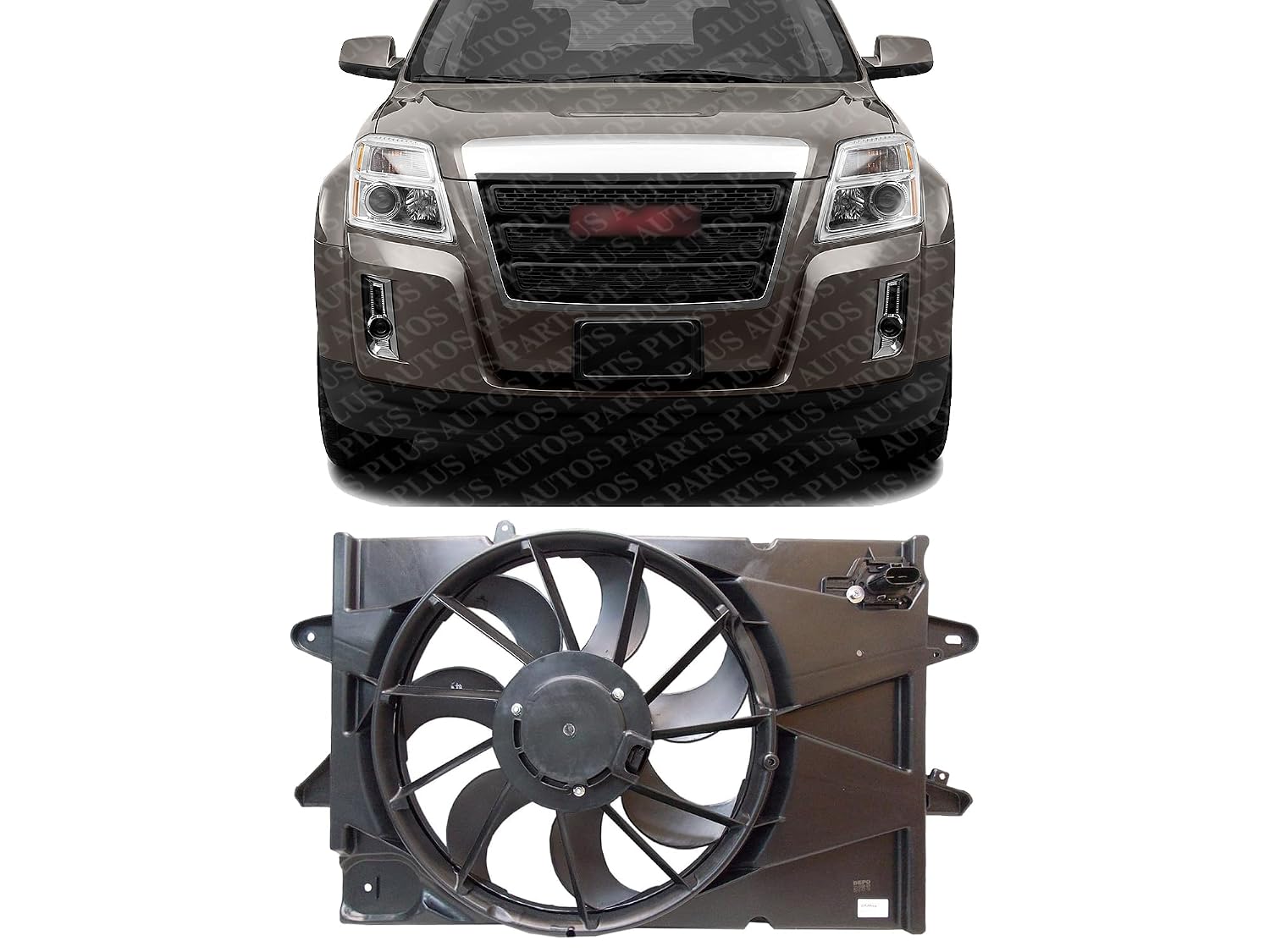 Front Radiator Fan Shroud Assembly Direct Replacement Compatible with 2010-2017 Chevrolet Equinox/GMC Terrain GM3115239 25952813-PFM