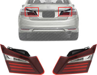 Set Of 2 Tail Light Inner Assembly Left Driver & Right Passenger Side Direct Replacement Compatible With 2016-2017 Honda Accord HO2803109 HO2802109 34150T2AA21 34155T2AA21